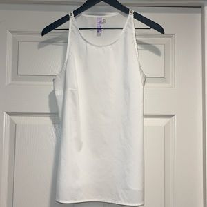 Alya White Sleeveless Blouse